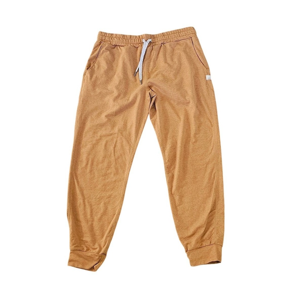 Vuori Performance Joggers Women Small Gold Heathered Drawstring Sweatpants
